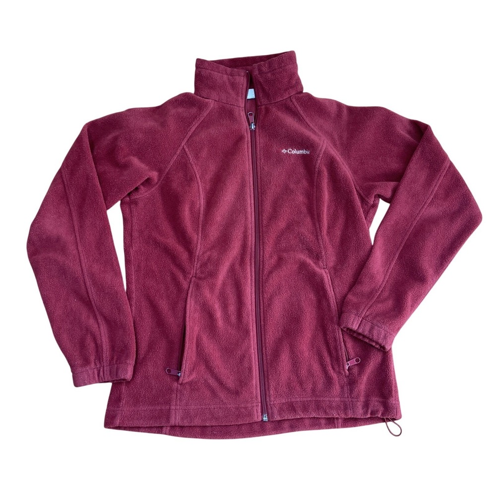Columbia Red Basic Jacket SMALL Polyester Fleece … - image 1